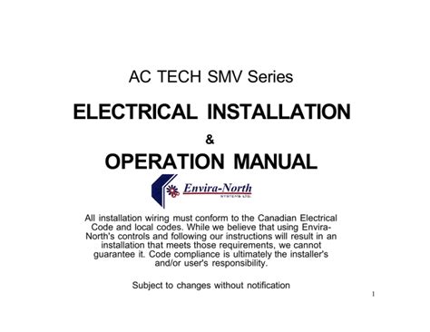 INSTALLATION AND OPERATION MANUAL 